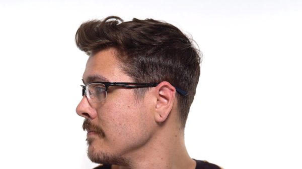 prescription safety glasses gm231 black men side